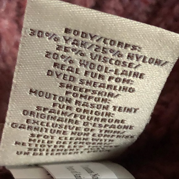 🎉 HP 🎉 🆕 UGG Cable Pom Beanie Smokey Pink - Picture 9 of 10